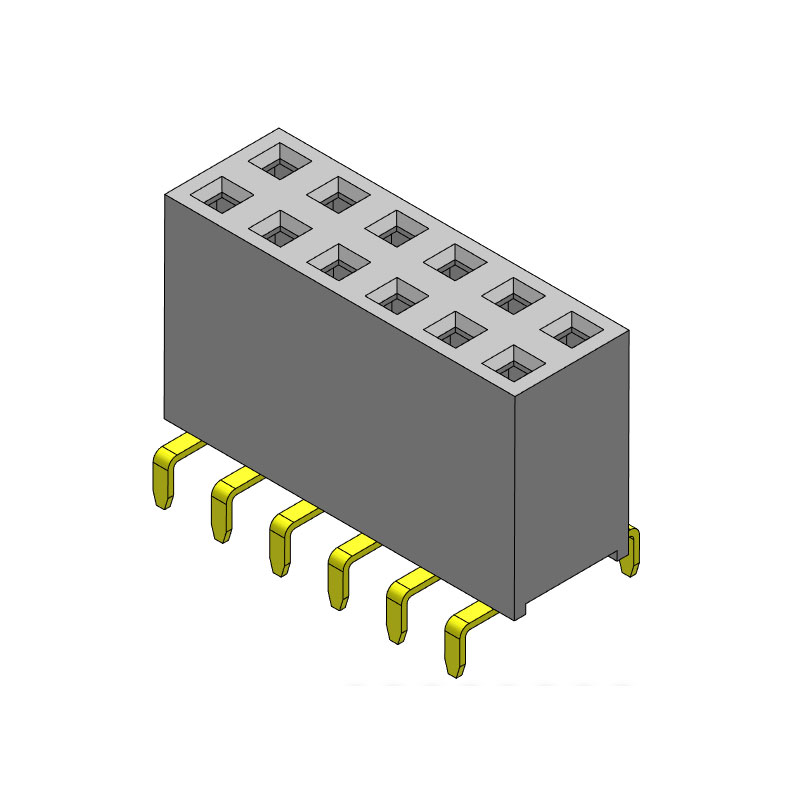 P/H2.54mm 雙排排母 HF224